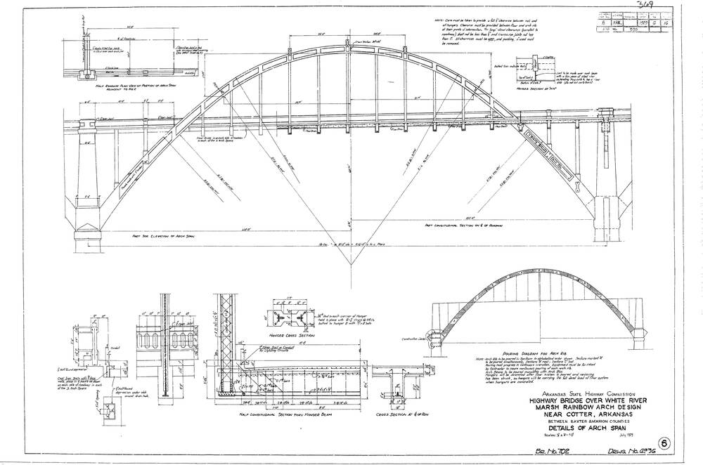 Cotter Bridge Blueprints page 6, arch design