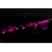 Cotter Bridge lit in rose lights