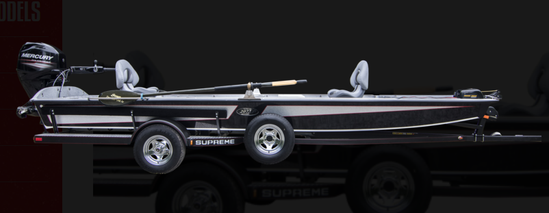 2023 207XP Supreme River Boat in black and silver