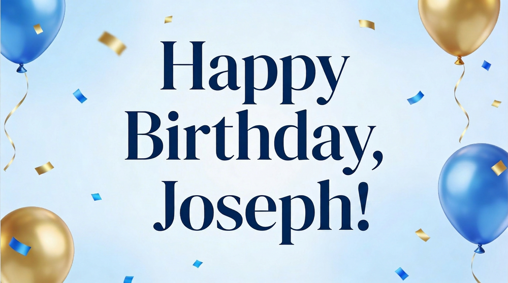 Blue and gold balloons with 