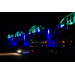 Cotter bridge lit up colorfully.