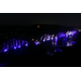 Cotter Bridge lit in blue and white lights