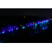 Cotter Bridge lit in blue and green lights